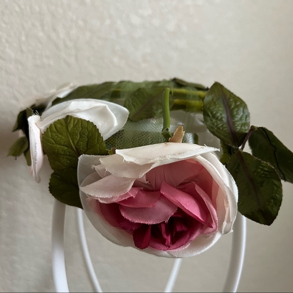 Vintage 1950’s Maison Mendessolle Floral and Net Half Hat - Picture 6 of 14